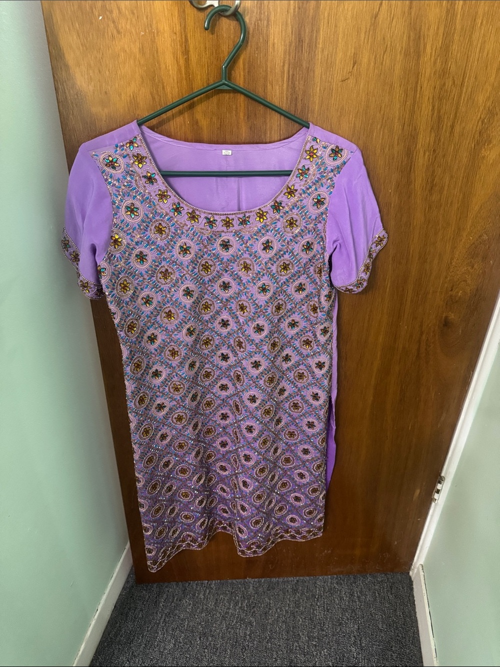 Lilac Embellished Punjabi Suit Top/Tunic